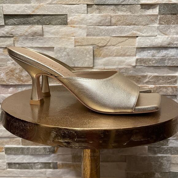 Stuart Weitzman Gold Mule Heels - Picture 3 of 9